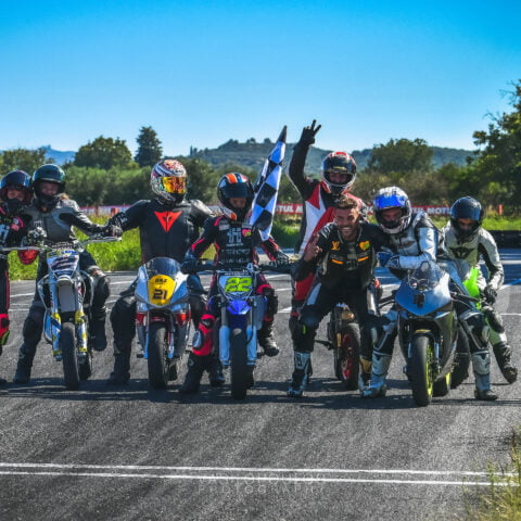 Riders at finish line